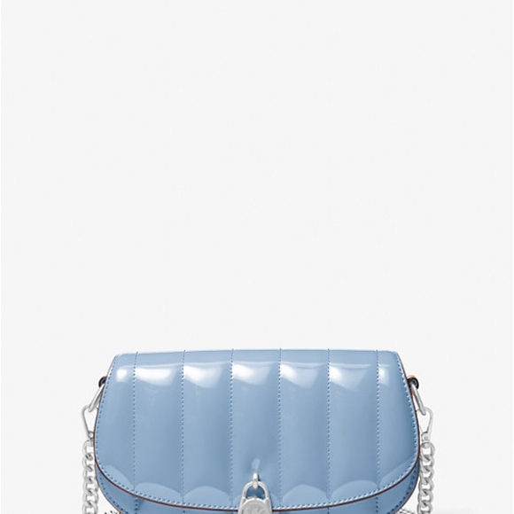 Michael Kor Elegant Blue Quilted Shoulder Bag - Picture 1 of 4
